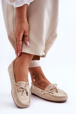Mokasyny Model Si Passione FT246 Beige - Step in style Step in style