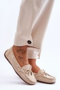 Mokasyny Model Si Passione FT246 Beige - Step in style Step in style Mokasyny Model Si Passione FT246 Beige - Step in style Step in style