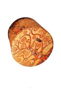Pufa welurowa Bertoni typu walec z nadrukiem Klimt Golden Tree Pufa welurowa Bertoni typu walec z nadrukiem Klimt Golden Tree