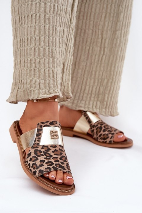 Sandał Klapki Model Zazoo 40423 Panterka - Step in style Step in style