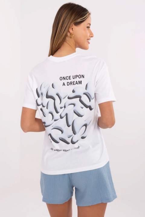 Tshirt Damski Model D12022AC02705A White/Blue - Fresh Made Fresh Made Tshirt Damski Model D12022AC02705A White/Blue - Fresh Made Fresh Made