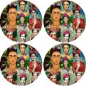 Zestaw podkładek na stół okrągłych 4D - MODERN FRIDA Zestaw podkładek na stół okrągłych 4D - MODERN FRIDA