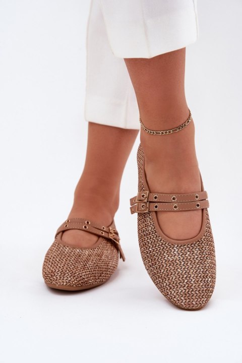 Baleriny Model Partheda 2201 Khaki - Step in style Step in style Baleriny Model Partheda 2201 Khaki - Step in style Step in style
