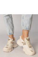 Buty Sportowe Model Sandra 88218 Beige/Gold - PRIMO PRIMO Buty Sportowe Model Sandra 88218 Beige/Gold - PRIMO PRIMO