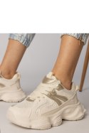 Buty Sportowe Model Sandra 88218 Beige/Gold - PRIMO PRIMO Buty Sportowe Model Sandra 88218 Beige/Gold - PRIMO PRIMO
