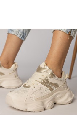 Buty Sportowe Model Sandra 88218 Beige/Gold - PRIMO PRIMO