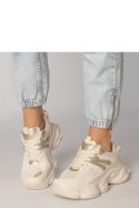 Buty Sportowe Model Sandra 88218 Beige/Gold - PRIMO PRIMO Buty Sportowe Model Sandra 88218 Beige/Gold - PRIMO PRIMO