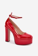 Czółenka Model Nianka C-240 Red - Step in style Step in style Czółenka Model Nianka C-240 Red - Step in style Step in style