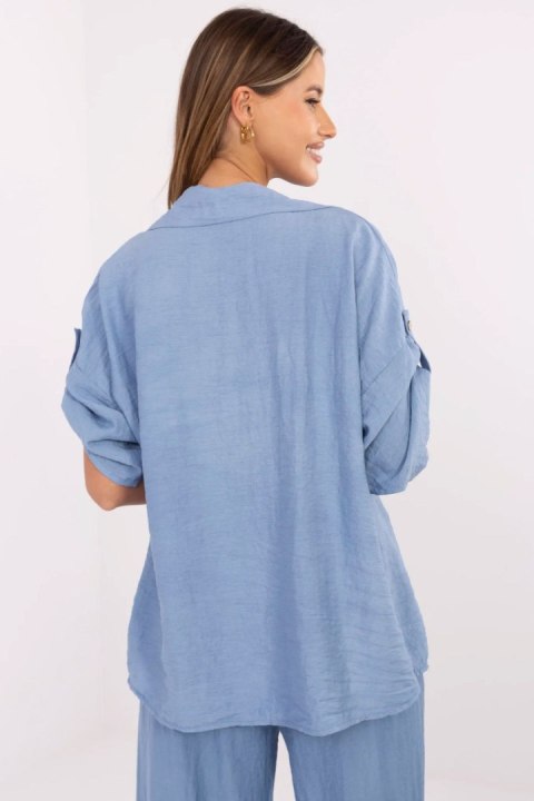 Koszula Damska Model MI-KS-6537.74P Blue - Italy Moda Italy Moda Koszula Damska Model MI-KS-6537.74P Blue - Italy Moda Italy Moda