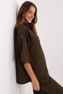Koszula Damska Model MI-KS-6537.74P Dark Brown - Italy Moda Italy Moda Koszula Damska Model MI-KS-6537.74P Dark Brown - Italy Moda Italy Moda