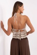 Koszulka Top Model MI-TP-88506.87 Beige - Italy Moda Italy Moda Koszulka Top Model MI-TP-88506.87 Beige - Italy Moda Italy Moda