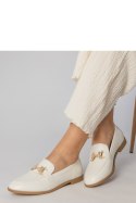 Mokasyny Model Kalinta E5558 White - PRIMO PRIMO Mokasyny Model Kalinta E5558 White - PRIMO PRIMO