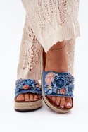 Sandał Klapki Model Chellia 5216 Blue - Step in style Step in style Sandał Klapki Model Chellia 5216 Blue - Step in style Step in style