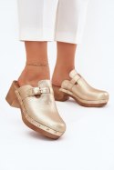 Sandał Klapki Model Veldexina C-394 Gold - Step in style Step in style Sandał Klapki Model Veldexina C-394 Gold - Step in style Step in style