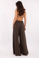 Spodnie Damskie Model MI-SP-2563.84 Dark Brown - Italy Moda Italy Moda Spodnie Damskie Model MI-SP-2563.84 Dark Brown - Italy Moda Italy Moda