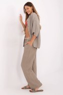 Spodnie Damskie Model MI-SP-6560.73P Dark Beige - Italy Moda Italy Moda Spodnie Damskie Model MI-SP-6560.73P Dark Beige - Italy Moda Italy Moda