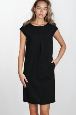 Sukienka Luźna sukienka z rayonu S271 Black - Nife Nife