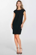 Sukienka Luźna sukienka z rayonu S271 Black - Nife Nife Sukienka Luźna sukienka z rayonu S271 Black - Nife Nife