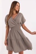 Sukienka Model MI-SK-92160.00 Dark Beige - Italy Moda Italy Moda Sukienka Model MI-SK-92160.00 Dark Beige - Italy Moda Italy Moda