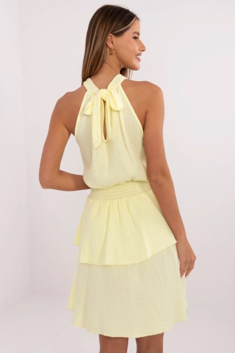 Sukienka Model MI-SK-92166.71P Light Yellow - Italy Moda Italy Moda Sukienka Model MI-SK-92166.71P Light Yellow - Italy Moda Italy Moda