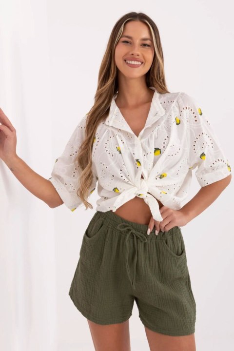 Szorty Damskie Model MO-SN-ST108.12 Khaki - Italy Moda Italy Moda Szorty Damskie Model MO-SN-ST108.12 Khaki - Italy Moda Italy Moda