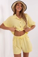 Szorty Damskie Model MO-SN-ST108.12 Light Yellow - Italy Moda Italy Moda Szorty Damskie Model MO-SN-ST108.12 Light Yellow - Italy Moda Italy Moda