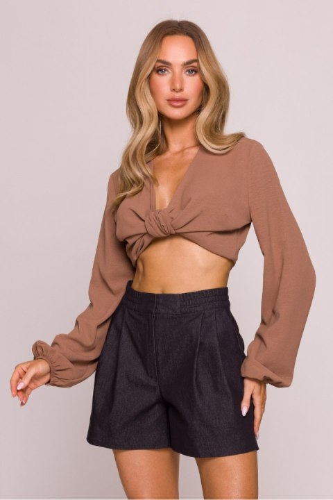 Szorty Damskie Model MOE860 Grafit - Moe Moe Szorty Damskie Model MOE860 Grafit - Moe Moe