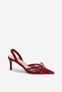 Szpilki Model Annivirae P-1450 Bordo - Step in style Step in style