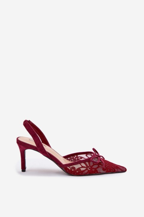Szpilki Model Annivirae P-1450 Bordo - Step in style Step in style Szpilki Model Annivirae P-1450 Bordo - Step in style Step in style