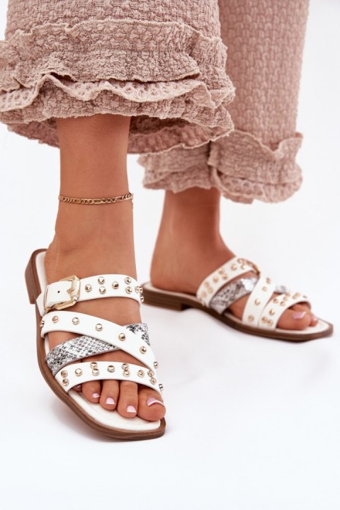 Sandał Klapki Model Manitte 9706 White - Step in style Step in style