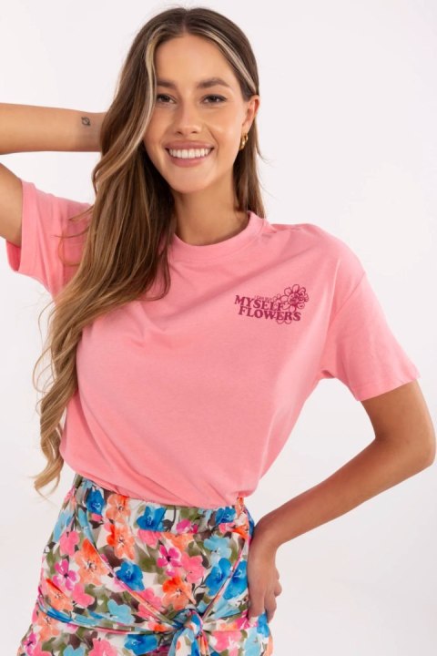 Tshirt Damski Model D12022AC02645I Pink - Sublevel Sublevel Tshirt Damski Model D12022AC02645I Pink - Sublevel Sublevel