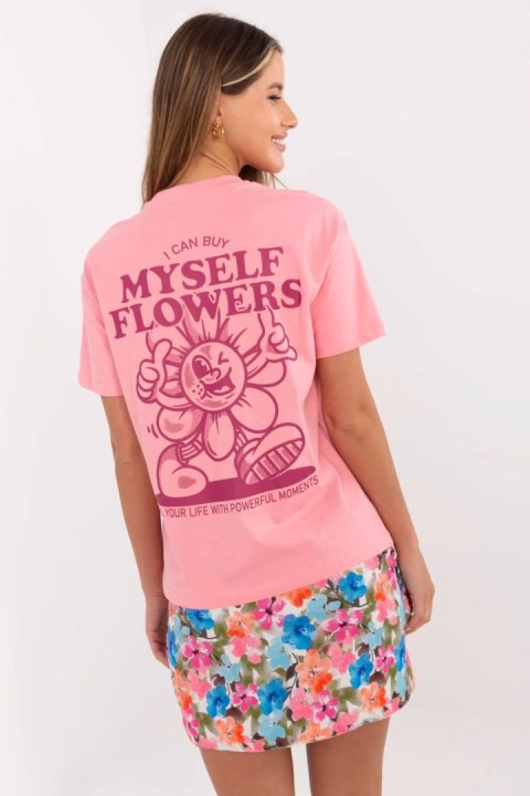 Tshirt Damski Model D12022AC02645I Pink - Sublevel Sublevel Tshirt Damski Model D12022AC02645I Pink - Sublevel Sublevel