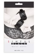 Kajdanki-SINFUL WRIST CUFFS BLACK Kajdanki-SINFUL WRIST CUFFS BLACK