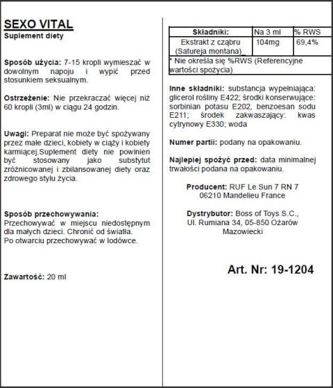 Ziołowy afrodyzjak podniecające krople na sex 30ml Ziołowy afrodyzjak podniecające krople na sex 30ml