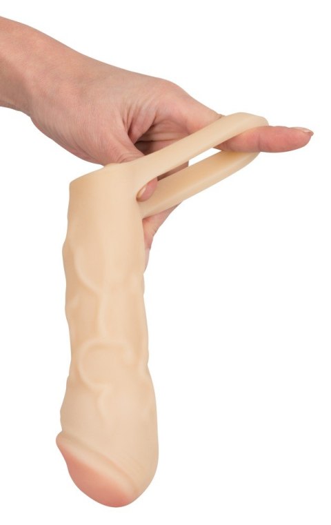 Nakładka na penisa z pierścieniem na jądra 17cm Nakładka na penisa z pierścieniem na jądra 17cm