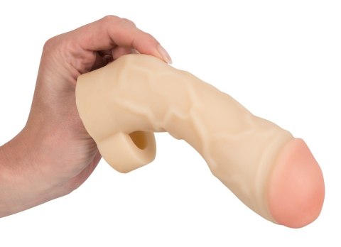 Nakładka na penisa z pierścieniem na jądra 17cm Nakładka na penisa z pierścieniem na jądra 17cm