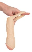 Nakładka na penisa z pierścieniem na jądra 17cm Nakładka na penisa z pierścieniem na jądra 17cm