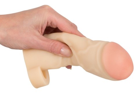 Nakładka na penisa z pierścieniem na jądra 17cm Nakładka na penisa z pierścieniem na jądra 17cm