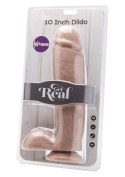 Dildo-cock 10 inch w/ balls flesh vibr. Dildo-cock 10 inch w/ balls flesh vibr.