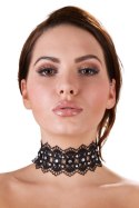 Naszyjnik obroża choker haftowany z kamykami Naszyjnik obroża choker haftowany z kamykami