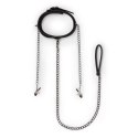 Wiązania-Leather Collar With Nipple Chains Wiązania-Leather Collar With Nipple Chains