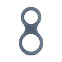 Boners Silicone Cock Ring And Ball Stretcher - Grey Boners Silicone Cock Ring And Ball Stretcher - Grey